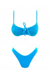 SKY BLUE RUCHED BIKINI